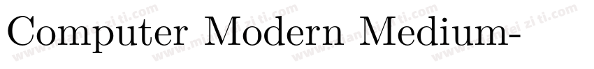 Computer Modern Medium字体转换